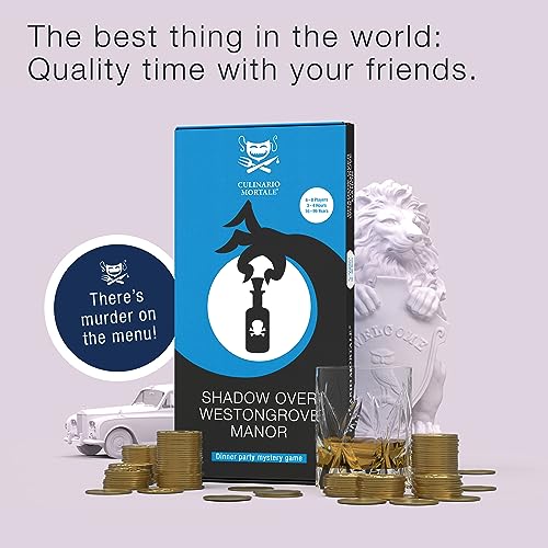 Stadtkrimis Exit Escape Stadtführung Culinario Mortale - Schatten über Westongrove Manor - Krimidinner, Partyspiel für 6 - 8 Spieler