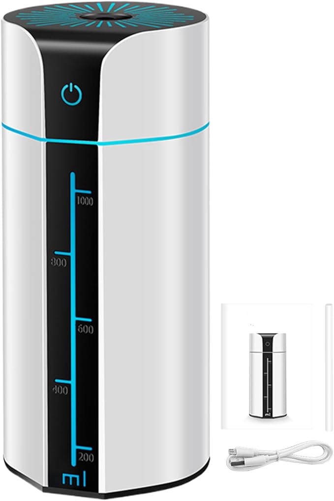 Humidificador para Habitaciones Grandes - Difusor De Aromaterapia USB | 7 Colores LED Humidificador Silencioso Con Apagado Automático Para Dormitorio, Estudio, Habitación, Sala De Estar, Guardería, Au