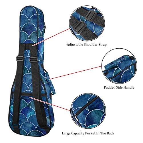 Housse pour ukulélé – Motif écailles de sirène – 10 mm – Rembourrage épais en éponge de 53,3 cm – Avec sangles réglables… - Les Beatles, Paul McCartney, John Lennon, RIngo Starr, George Harrison Housse pour ukulélé - Motif écailles de sirène - 10 mm - Rembourrage épais en éponge de 53,3 cm - Avec sangles réglables… – Image 4