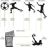 Zoom IMG-1 24 pezzi decorazione torta football Zoom IMG-1 24 pezzi decorazione torta football