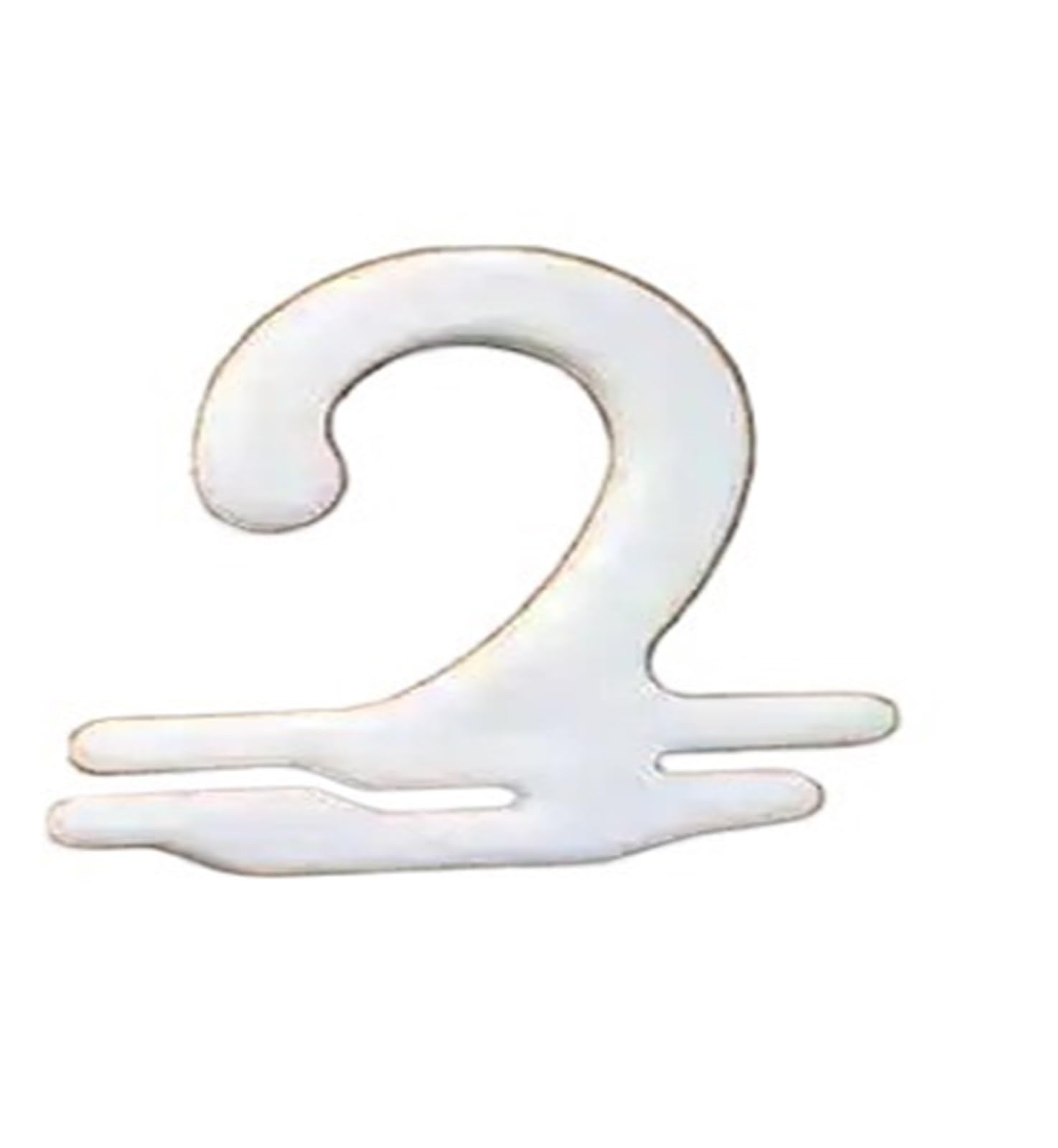 Hangers for Clothes Space Savers 200PCS/lot plastic sock hangers, PP hook hanging, Sock hooks underwear hanger,Portable for stocking packaging(White,M)