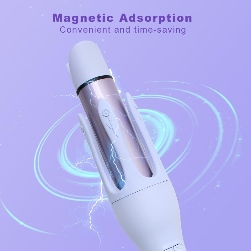 Image of SEMINO Automatic Hair Curler for Women Anti-Tangle Rotating Curling Wand for All Hair Styling Professional Salon Curls Fast & Easy Curling Tangle Free, Ceramic Technology for Smooth Professional Hair Styler
