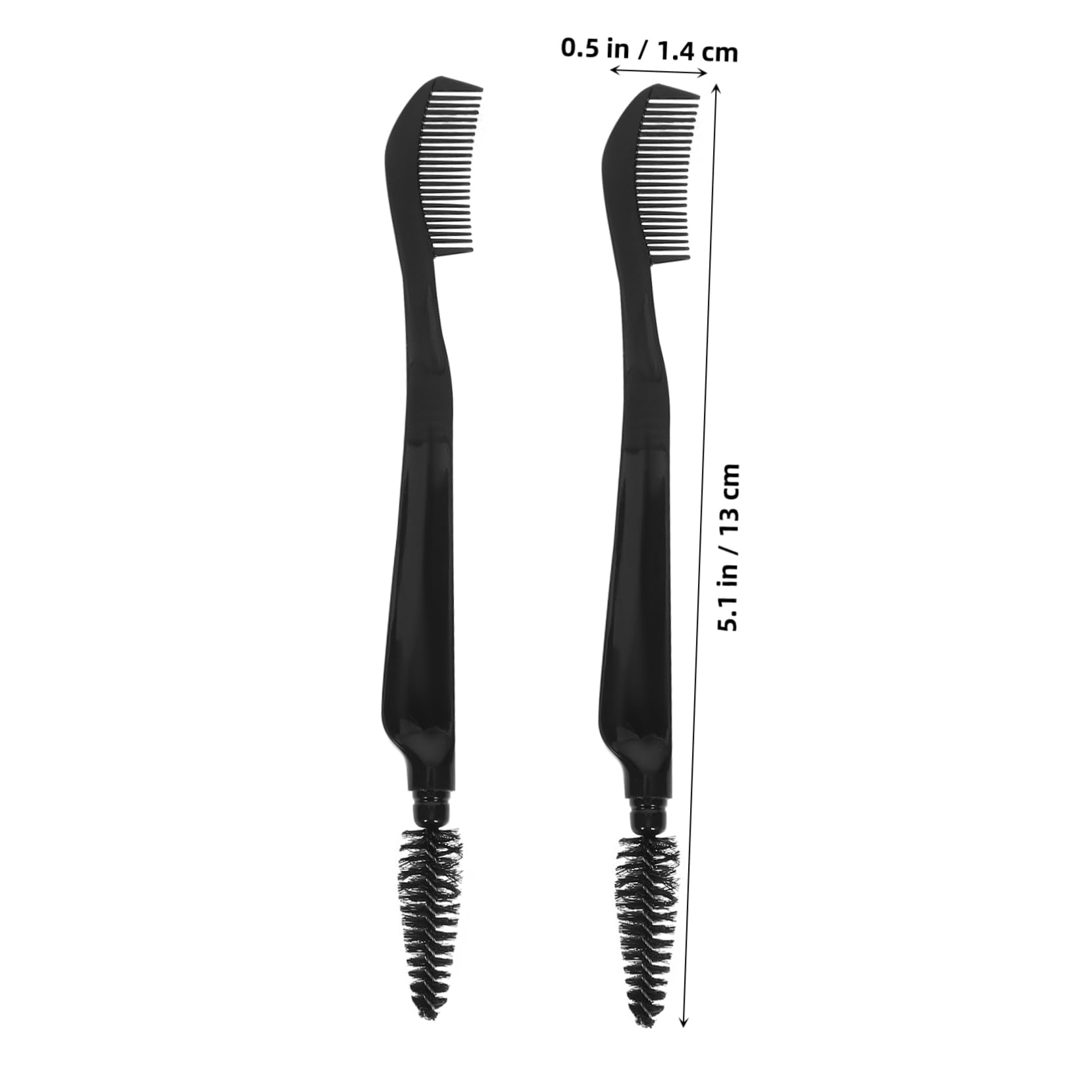 Beatifufu Double-ended Eyebrow Brush 10pcs Makeup Brush Set Eyelash Comb Brow Styler Easy to Use Portable