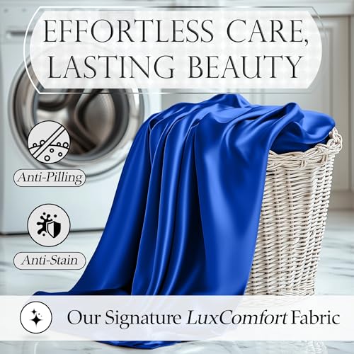 Image of DECOLURE Satin Sheets Twin Size | Softer Than Silk | Luxury 3 Pc Bed Set