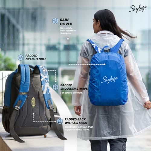 Image of Skybags Brat Pro Max 15.6 Inch Compatible Unisex 35L Laptop Backpack | Premium Durable Fabric| 3 Compartments | Padded Backpanel | Office & Casual Travel Backpack for Men & Women