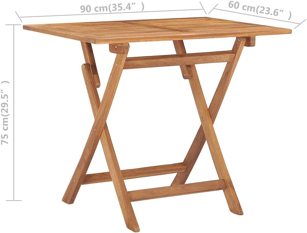vidaXL Patio Dining Set 5 Piece, Outdoor Dining Set for 4, Table and Chair for Garden Backyard Balcony, Dining Chair, Retro Style, Solid Teak Wood