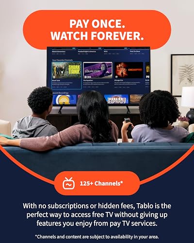 Tablo TV 4th Gen 2-Tuner Over-The-Air (OTA) DVR - Watch, Pause & Record Live TV, News, Sports & Movies Throughout Your Home Over Wi-Fi - Pairs w/Any TV Antenna - 50+ Hrs Recording - No Subscriptions
