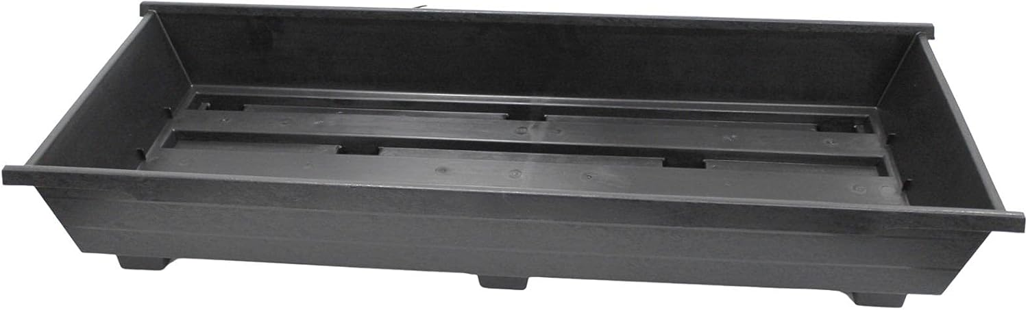 Bandejas de plástico negro para riego de plantas, extra grandes y profundas