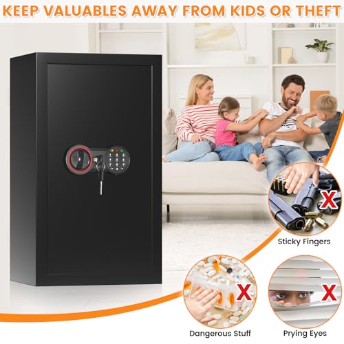 Coffre-fort robuste de 70 cm avec protection renforcée pour documents - 8