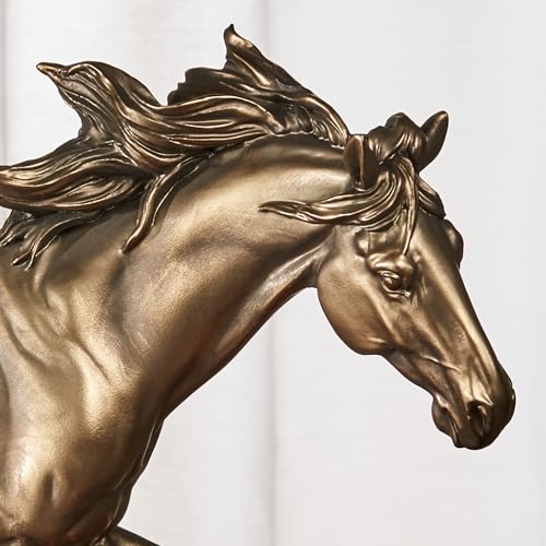 Escultura de Mesa Caballo en Marcha Acabado Bronce miniatura 5