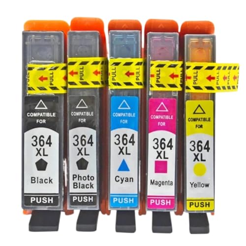 Cartouche 364XL compatible HP Photosmart 5510 5515 6510 - Pack de 5 couleurs haute capacité