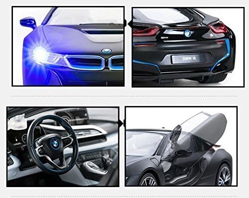 Miniatura 5 de Rastar Producto Oficial de BMW Auténtico i8 con Puertas Abiertas Vehículos de Carreras Escala 1 14 Color Negro