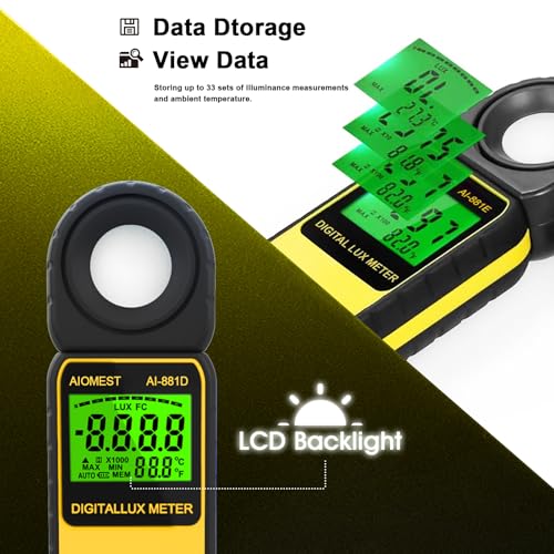 Illuminance meter light précis pour éviter le manque de lumière