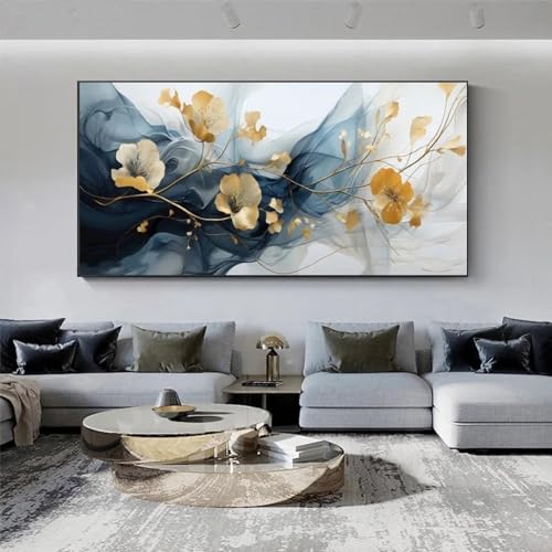 Affiches de fleurs d'art abstrait toile tendue imperméable 70x140 cm