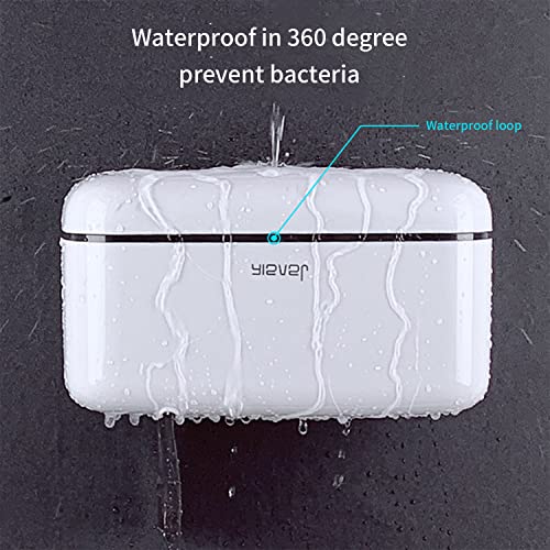 Tempaky Caixa de lenços de rolo de papel multifuncional montada na parede, sem tubo, dispenor versát