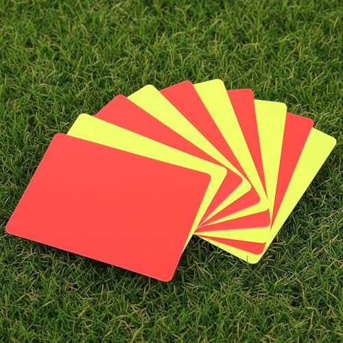 APLZGMG 10 Stück Schiedsrichter Karten, Gelbe und Rote Karte Fußball Schiedsrichter Set, PVC Schiedsrichterkarten Sport Fussball Schiedsrichter-Tool für Fußballspiele Sportveranstaltungen