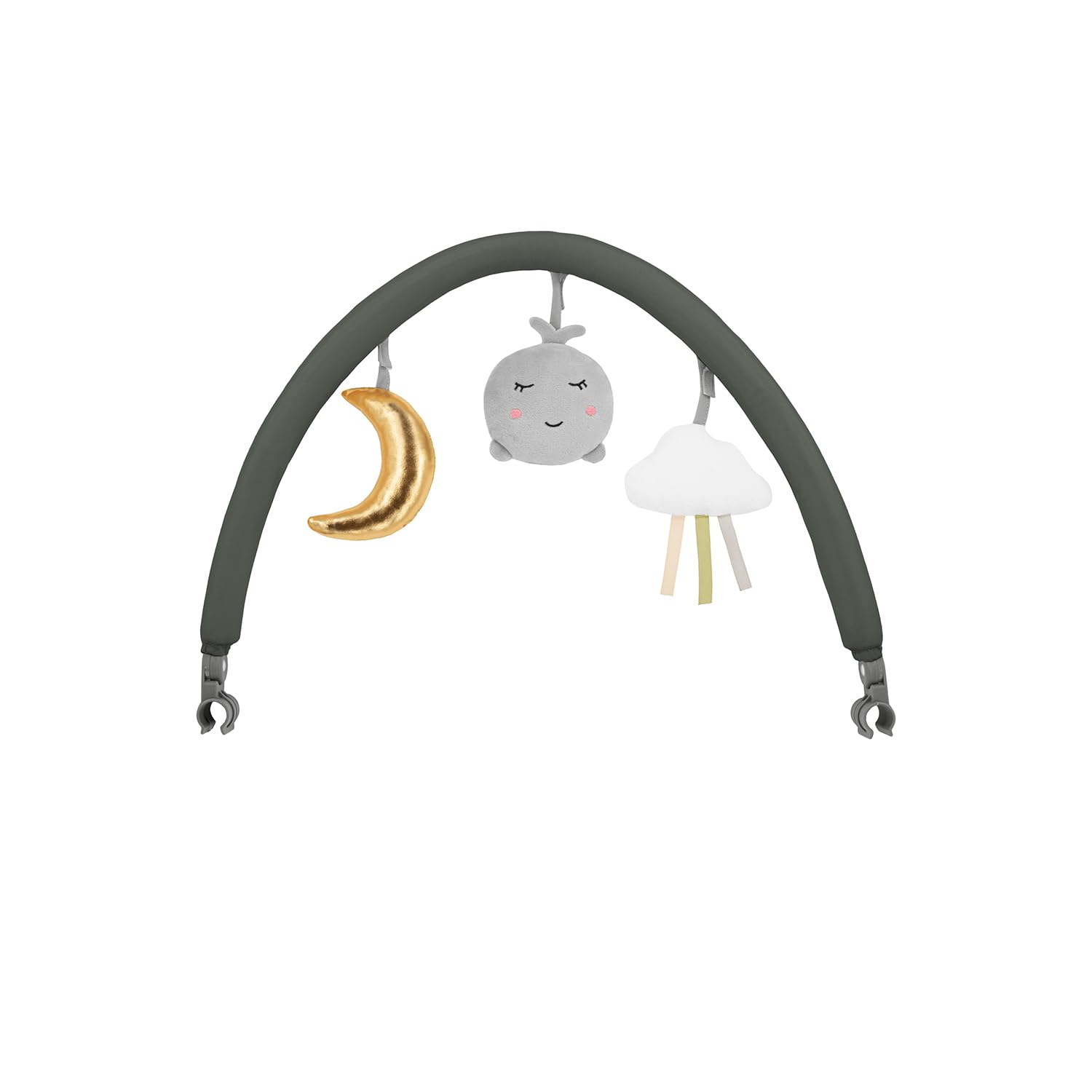 Momi Lettino da viaggio BELOVE PLUS 2 in 1, pieghevole, 2 posizioni per neonati fino a 9 kg e bambini fino a 15 kg, con materasso, arco con giocattoli, fasciatoio e borsa per il trasporto