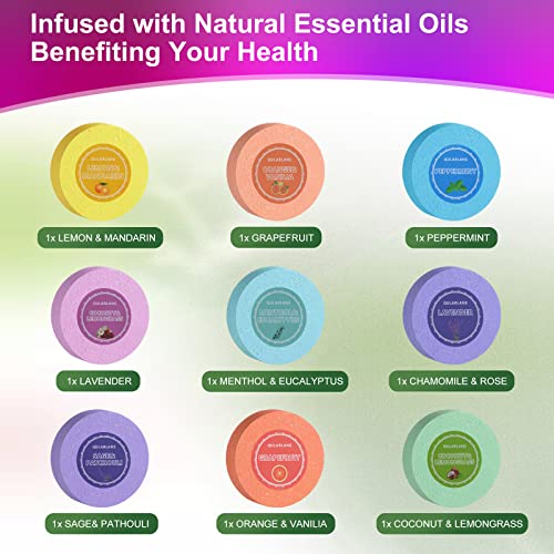 Shower Steamers Gifts For Mom, 9 Variety Of Shower Bath Bombs With Essential Oils For Self Care & Spa Relaxation, Birthday Gifts For Women,Mothers Day Gifts, 4-Season Gifts #TOP3