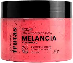 Esfoliante Melancia Poran 240g - Corporal e Facial, Pele Macia e Sedosa, PR200
