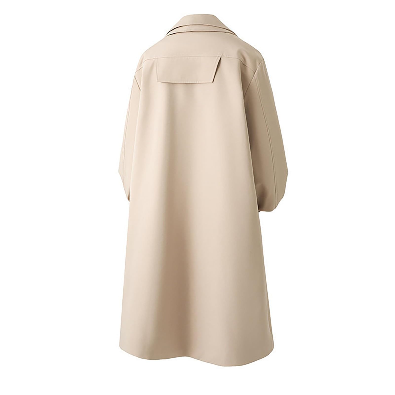 Generisch Wollmantel Herren Business Dufflecoat, Langer Anorak für Herren mit doppellagigem Kragen lässiger Freizeitmantel im koreanischen Design lockere Passform modische Übergrößen Oberbekleidung