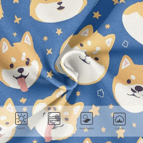 Wusikd Cute Shiba Inu Dog Girls' Underwear Cotton Stars Girls Briefs Soft Toddler Underwear 2T3