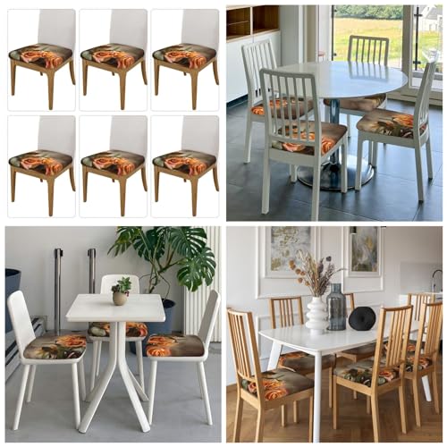 Housses de chaise extensibles lot de 6 pour rénover des chaises usées - 3