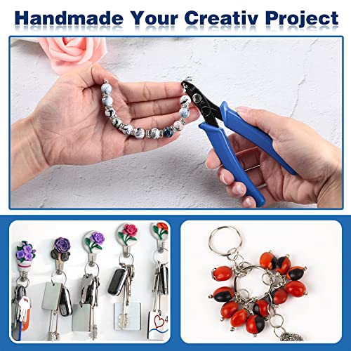 2 Pcs Split Ring Pliers Crimping Pliers Jewelry Jump Ring Jewelry Pliers For Opening Split Ring Or Key Chain, Wire Flush Cutter Pliers Set For Jewelry Beading Repair Making Supplies (Ring Pliers) #TOP2