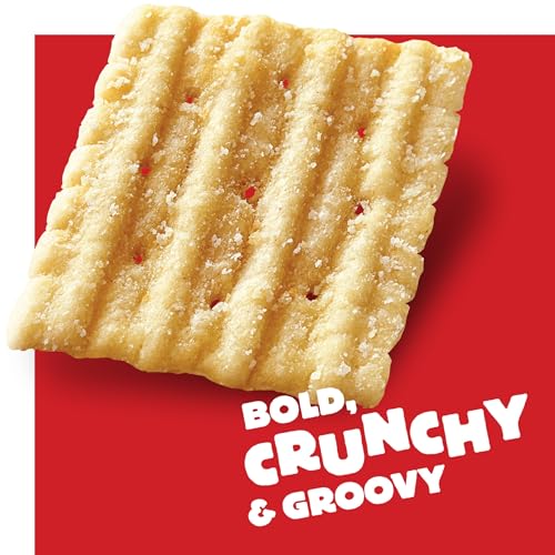 Image of Cheez-It Grooves Crunchy Cheese Crackers, Snack Crackers, Lunch Snacks, Family Size, Sharp White Cheddar, 17oz Box (1 Box)