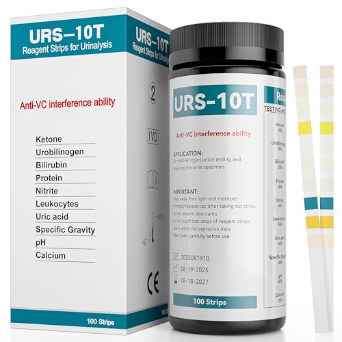 10-in-1 Urine Test Strips UTI Test Strips for Urinalysis Full Panel Ketone Test Kit at Home 100 Count