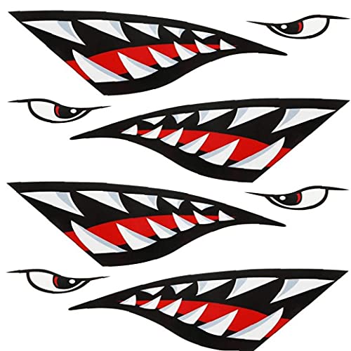 Pêche Remplacement de Bateau Canoë Kayak Voiture Accessoires Flying Tigers Autocollants Dents de Requin Cover
