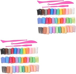 TEHAUX 2 Conjuntos De Argila Colorida Para Jogar Argila Forno Assar Artesanato Em Argila Para Modelagem A Seco Ao Ar Artes E Ofícios Manuais De Ferramentas De Artesanato Em Argila Seca