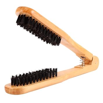 Hair Brush, Asixx Professional Hairdressing Comb Double Brushes Wooden Hair Brush Anti-static Hair Straightener Tool for Straightening Hair