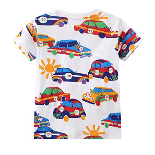 Image of Toddler Boys' Short Sleeve Tees Cotton Casual Graphic Crewneck Summer Top Clothes T-Shirts