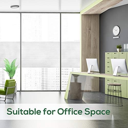 DOWELL Window Film Privacy Film for Glass Windows 44.5x200cm, Frosted Film Window Stained Glass, Opaque Window Film Self Adhesive Glass Film Decorative Covering Office Bathroom Home Temporary Blinds