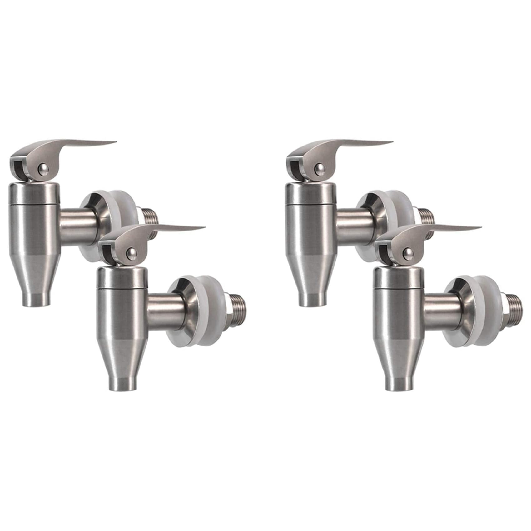 Hndhbfgrt Stainless Steel Beverage Water Drink Dispenser Replacement Push Style Spigot Faucet,4 Pack