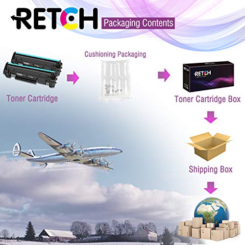 RETCH Compatible Toner Cartridge Replacement for HP CF248A 48A for HP Laserjet Pro M15w M15a M16a M16w HP Laserjet MFP M28w M28a M29a MFP M29w 48A CF248A Printer Toner (Black 2 Pack)