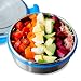 LunchBots Clicks Salad Container (3 Cup) - Stainless Steel Food Bowl with Leak-Proof Lid - Great for Salad, Leftovers and Healthy Lunches - Eco-Friendly, Dishwasher Safe and BPA-Free