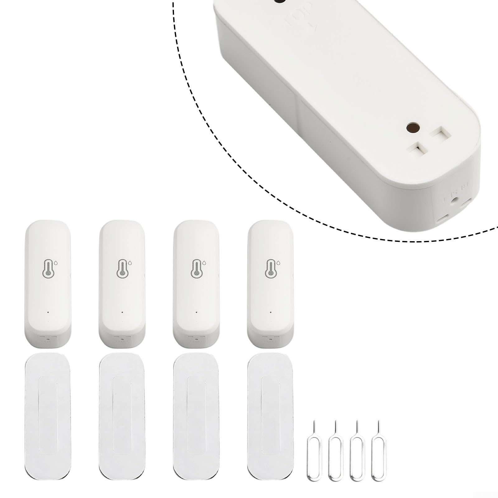 Moniteur intelligent de température et d'humidité, 4 pièces pour capteur de thermomètre hygromètre Zigbee, avec notification d'application à distance, pour la maison, la serre
