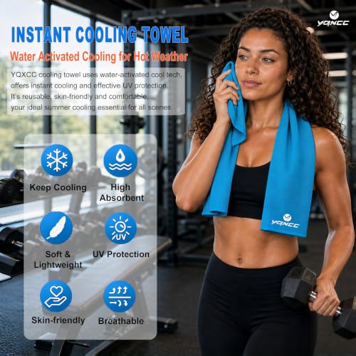 4 Pack Cooling Towels 40"x12", Cool Ice Towels for Neck & Face | Cooling Neck Wraps, Soft Breathable Microfiber Chilly Towels, Ideal for Gym, Yoga, Golf, Running, Camping & Hot Weather - Image 4