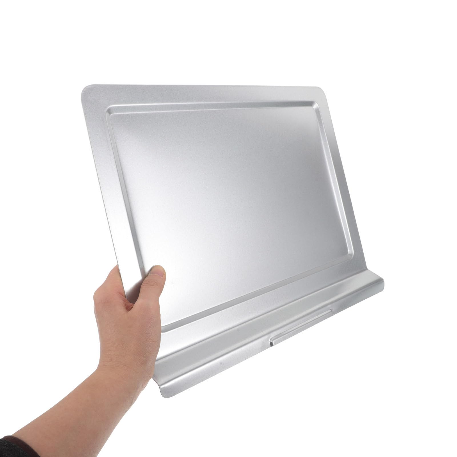 Bandeja Recogemigas del Horno Rectangular de Hierro Plata | Cocina y Tostado, 13, 27x10, 63 Pulgadas, Ajuste Continuo y Formato Moderno