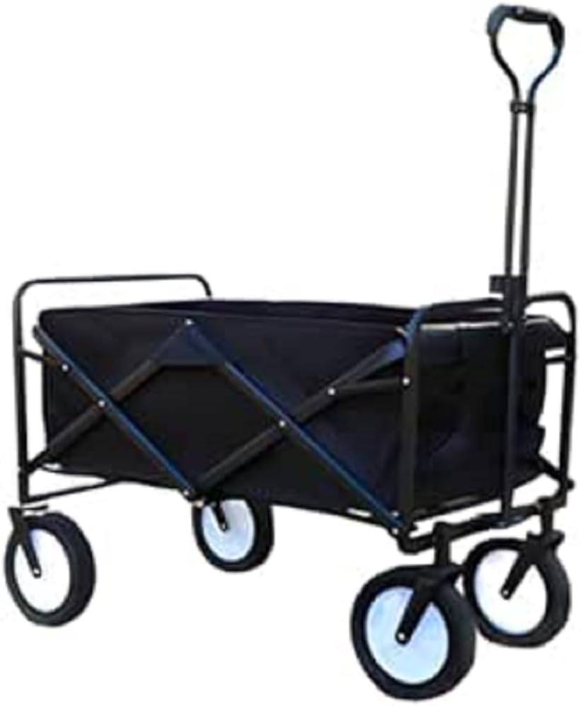 Mobiclinic®, Foldable Transport Trolley, for Beach, Garden, Shopping, Outdoor, Picnic, Duna Basic, Adjustable Handle, All Terrain Wheels 360°, Holds 80kg, Waterproof, Steel, PVC (Pro)