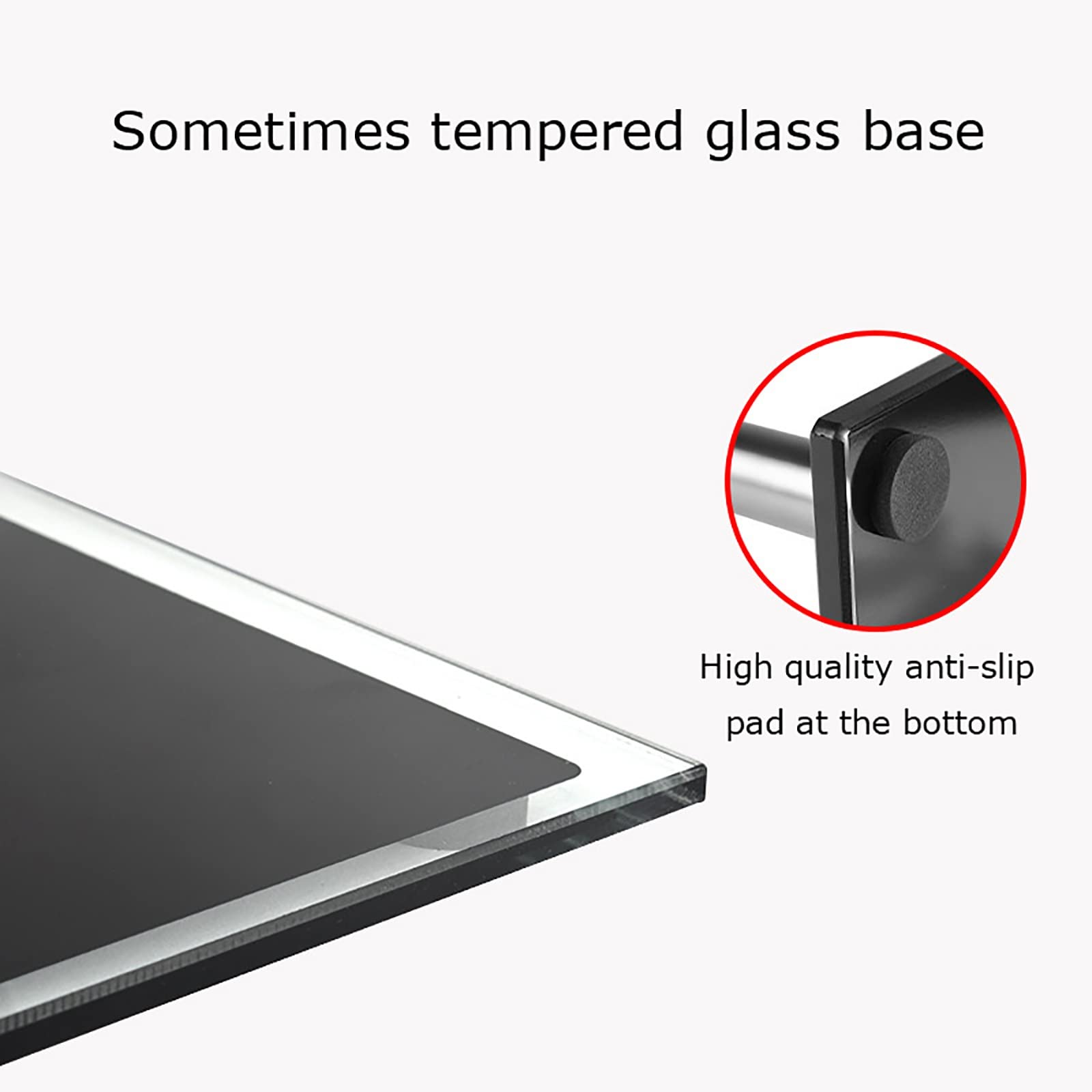 Supporto per Doppio Monitor, Supporto per Monitor Regolabile in Altezza per Schermi da 14 A 27 Pollici, con Base in Vetro Temperato, può Contenere Due Schermi.