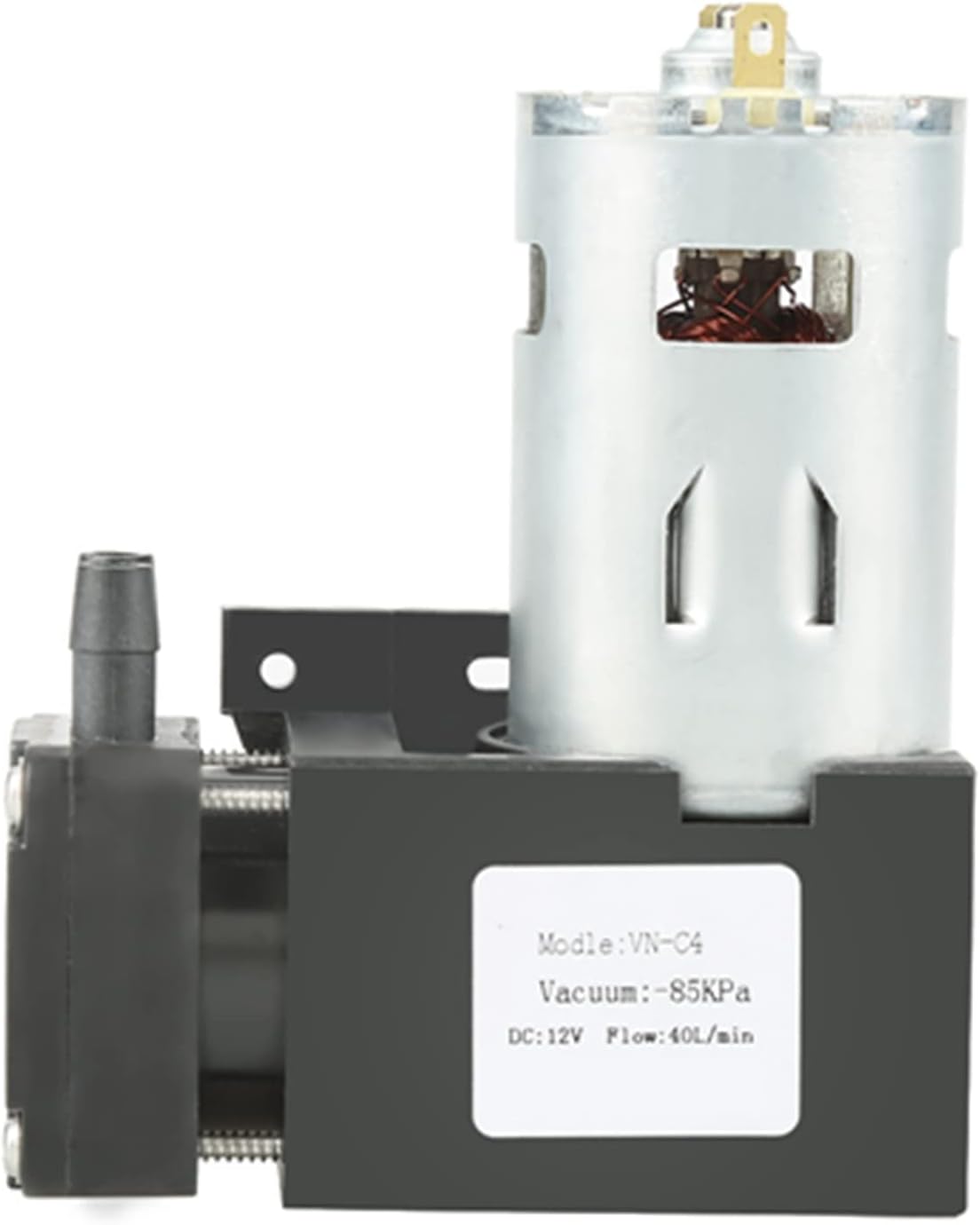 12V Oilless Vacuum Pump Mini Air Suction Pump 40L Flow 42W for Labs DIY
