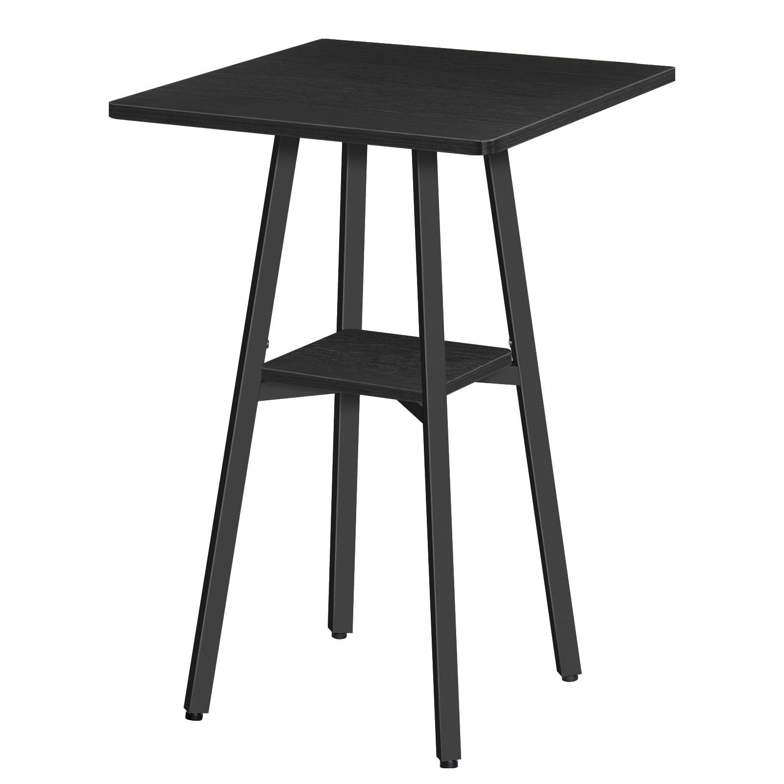 HOOBRO Bar Table, 2-Tier High Top Pub Table, Counter Height Table with Storage, Small Kitchen Dining Table, 36.6" High Bar Table for Living Room Party