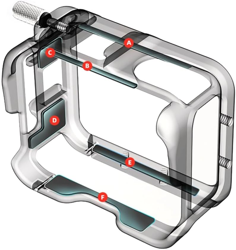 Protective Frame Metal Cage for GO3 Camera Border Holder Tripod Adapter