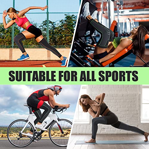 6 Pcs Long Compression Leg Sleeves Full Leg Sleeves Full Compression Knee Sleeves Knee Braces Knee Support For Men Women Arthritis Joint Pain Relief Reduce Varicose Veins And Swelling Cycling Sport #TOP6