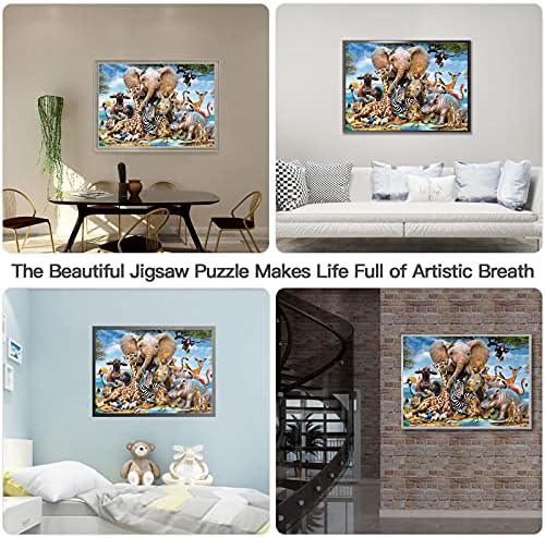 little tigger 1000 Piece Jigsaw Puzzles for Adults Kids - Animal World Jigsaw Puzzles for Adults 1000 DIY Puzzle Toys