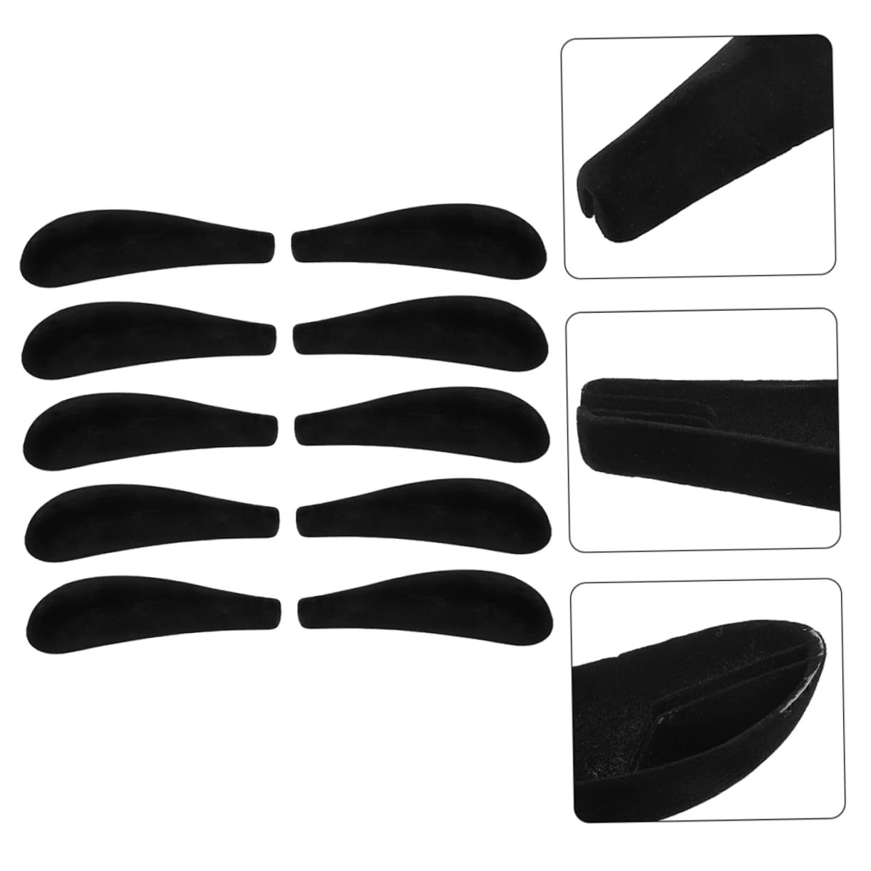 Levemolo 48 Pcs Hanger Shoulder Rest Hangers Clothes Rack Clothing Hanger Accessories Shoulder Form for Hanger Clothing Hanger Shoulder Forms Garment Hanger Shoulder Forms Black Flocking
