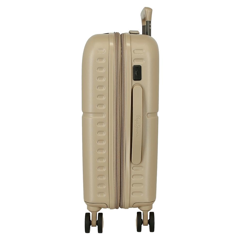 Pepe Jeans Accent Maleta de Cabina Negro 40x55x20 cms Rígida ABS Cierre TSA Integrado 37L 2,9 kgs 4 Ruedas Dobles Equipaje Mano by Joumma Bags