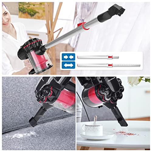 Aigostar Hardwood Floor Vacuum, 17Kpa Corded Stick Vacuum Cleaner, 4 In 1 Lightweight Stick Vacuum With Washable Hepa Filter, 1L Dust Cup, Corded Vacuum Cleaner For Hard Floor, Black #TOP2